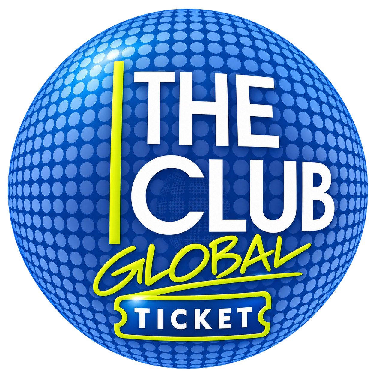 Logotipo azul de The Club Global Ticket